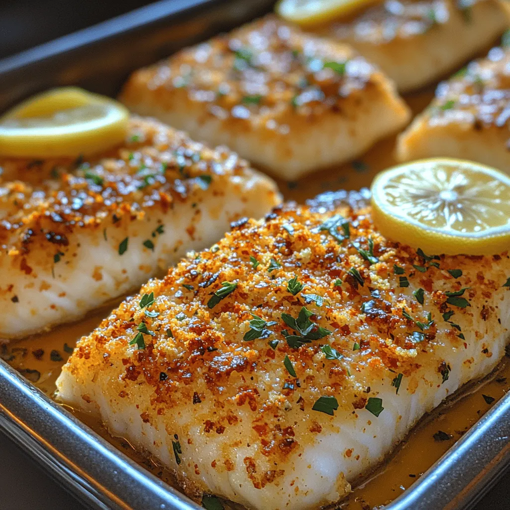 If you're searching for a delightful seafood dish that marries ease of preparation with vibrant flavors, look no further than Oven-Baked Haddock with Crunchy Garlic Crumbs. This recipe not only showcases the mild, flaky goodness of haddock but also creates an irresistible crunchy topping that adds texture and depth to each bite. Ideal for families, dinner parties, or even busy weeknights, this dish is sure to impress both seafood lovers and those new to fish.
