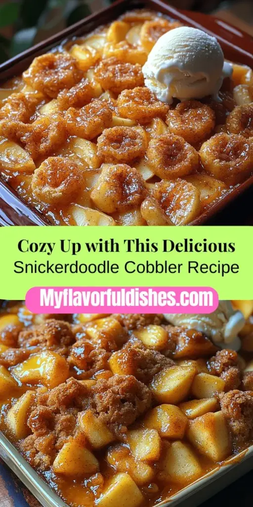 Discover the comforting flavors of fall with this delightful Snickerdoodle Cobbler recipe! Marrying the beloved tastes of cinnamon and sugar with tender apples, this warm dessert is perfect for family gatherings or cozy nights in. The buttery, gooey cobbler topped with a crunchy, sugary crust is best served warm, ideally with a scoop of vanilla ice cream. Dive into the step-by-step instructions to create a dessert that’s sure to impress and fill your home with inviting aromas!