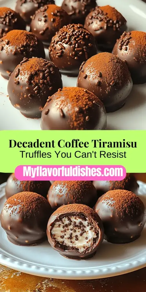 Indulge in the luxurious flavors of Italy with our Dreamy Coffee Tiramisu Truffles recipe. These delightful treats combine the rich essence of classic tiramisu—creamy mascarpone, aromatic espresso, and a hint of coffee liqueur—wrapped in a smooth chocolate coating. Perfect for gatherings or a personal indulgence, these bite-sized delights offer a sophisticated twist on a beloved dessert. Discover the step-by-step guide and elevate your dessert game with these irresistible truffles!