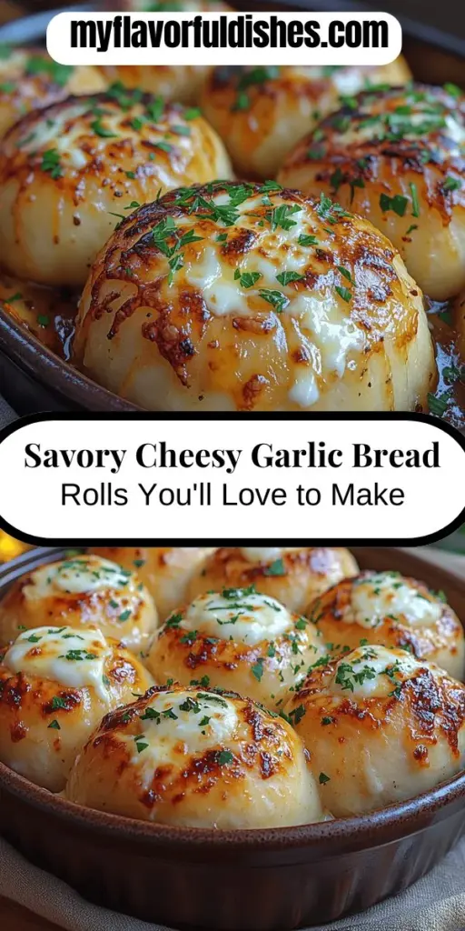 Discover the comforting delight of homemade Cheesy Garlic Bread Rolls that combine the rich flavors of garlic and cheese for an irresistible treat. Perfect for family gatherings or cozy dinners, these rolls are easy to make and offer a warm, inviting aroma that fills your kitchen. Ideal as a side dish for pasta or a snack, they bring people together. Follow our simple step-by-step guide to create your own batch of these delicious rolls and make lasting memories!