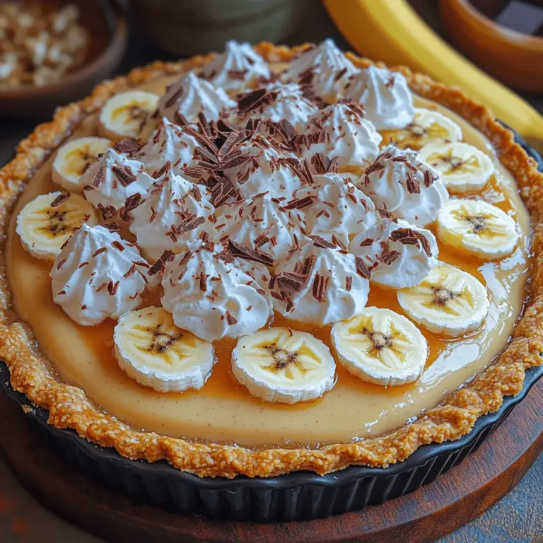 Banana Bliss Cream Pie is a dessert that evokes nostalgia, transporting many of us back to family gatherings and sunny afternoons. This delightful pie combines the natural sweetness of ripe bananas with the luxurious creaminess of a rich custard, creating a treat that is both satisfying and indulgent. Whether served at a birthday party, a holiday feast, or simply as a sweet end to a weeknight dinner, this pie is versatile enough to shine on any occasion.
