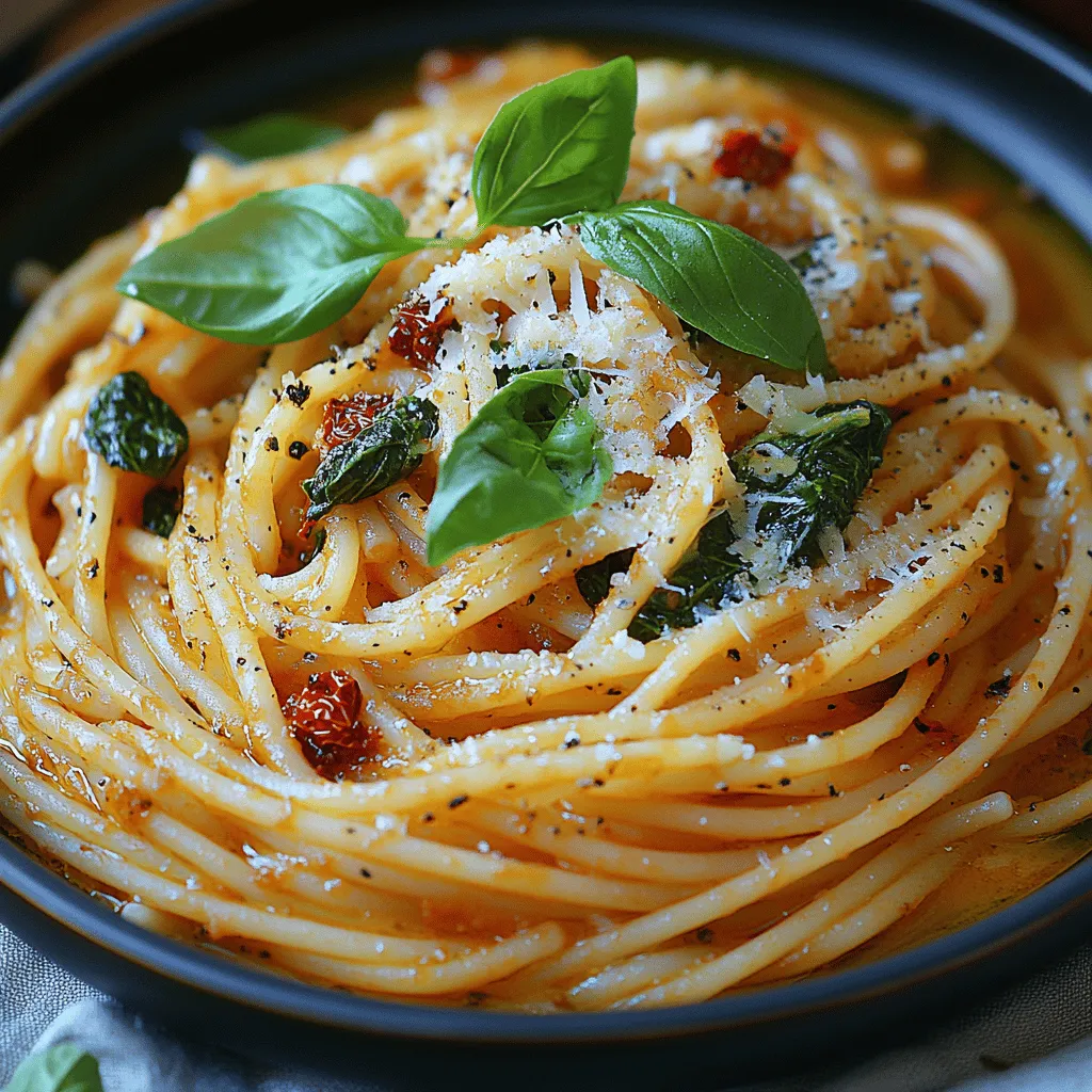 In the world of culinary delights, few dishes can rival the comforting embrace of a well-prepared pasta meal. Spaghetti & Spinach Delight with Sun-Dried Tomato Cream Sauce emerges as a standout option, showcasing how simple ingredients can harmoniously meld to create a vibrant and satisfying dish. This recipe captures the essence of Italian cooking, where fresh, high-quality ingredients are at the forefront of flavor. The creamy sauce, enriched with the earthy notes of sun-dried tomatoes and the bright freshness of spinach, creates an unforgettable dining experience that is both indulgent and nourishing.