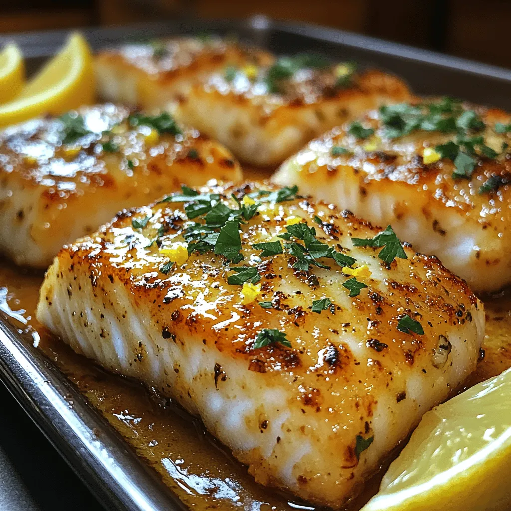 Baked cod is one of those timeless dishes that effortlessly combines health, flavor, and simplicity, making it a favorite for both weeknight dinners and special occasions. This Lemon Garlic Bliss Baked Cod recipe elevates the humble cod fillet into a delightful meal that is not only easy to prepare but also packed with vibrant flavors and nutritional benefits. The star ingredients—fresh lemon and aromatic garlic—add a zesty brightness that enhances the naturally mild taste of cod, creating a dish that is as pleasing to the palate as it is to the eye.