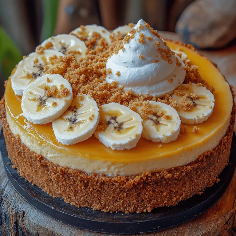 Banana desserts have long been a favorite among food enthusiasts, celebrated for their delightful sweetness and versatility. From banana breads to puddings, the fruit brings a comforting flavor that appeals to many. Among the plethora of banana-infused treats, cheesecakes have garnered attention for their creamy texture and rich taste, making them a go-to choice for special occasions and everyday indulgence. The Banana Bliss Cheesecake is a perfect example of this. It combines the smooth, luscious richness of traditional cheesecake with the natural sweetness of ripe bananas, creating a delightful dessert that is sure to impress any crowd.