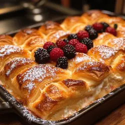 Are you looking for a dessert that effortlessly combines the comforting flavors of cheesecake with the flakiness of crescent rolls? Look no further than the Creamy Cheesecake Crescent Rolls Casserole. This delightful dish is not only a crowd-pleaser but also a breeze to prepare, making it perfect for family gatherings, brunches, or even a simple weeknight treat. The unique blend of textures—from the soft, pillowy crescent rolls to the creamy, luscious cheesecake filling—creates an irresistible experience that will have everyone asking for seconds.