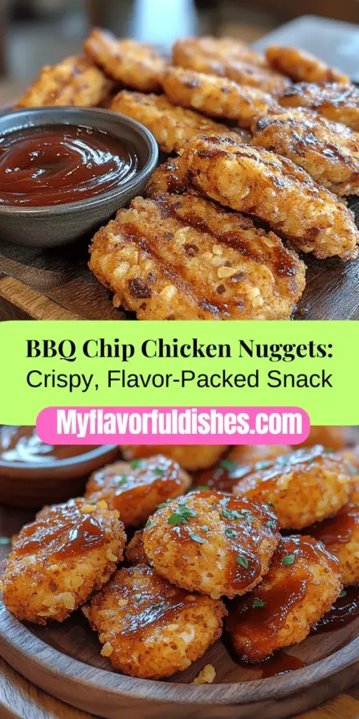 Looking for a delicious snack that's perfect for any occasion? Try making BBQ Chip Chicken Nuggets! This easy recipe combines tender chicken breast with smoky BBQ sauce and a crispy coating of BBQ-flavored potato chips, creating a delightful twist on traditional nuggets. Ideal for family dinners, game days, or gatherings, these nuggets are sure to please both kids and adults alike. Explore easy prep steps and delicious serving suggestions to make these crunchy bites a new household favorite!