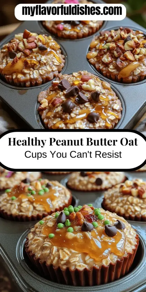 Discover the delightful world of Peanut Butter Oat Cups with this simple recipe! Perfect for busy lifestyles, these nutritious snacks combine rolled oats and creamy peanut butter for a satisfying treat. Customize your cups with sweeteners like honey or maple syrup, and add in dark chocolate, nuts, or dried fruits for extra flavor and texture. Enjoy them as a quick breakfast, a post-workout boost, or a delicious snack anytime. Get ready to indulge in a guilt-free snack that’s as tasty as it is healthy!