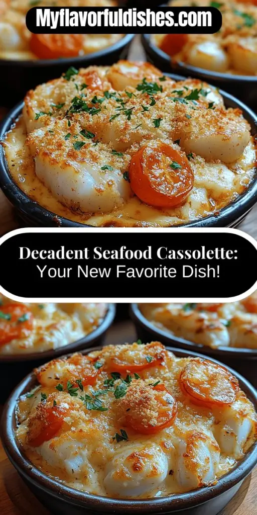 Dive into culinary indulgence with this step-by-step guide to making Seafood Cassolette. Learn how to create this luxurious dish featuring a delightful mix of fresh seafood, including fish, shrimp, and scallops, all enveloped in a creamy, aromatic sauce. Perfect for special occasions, this recipe showcases a beautiful golden-brown cheese crust that contrasts with the tender seafood. Discover essential ingredients, preparation tips, and serving suggestions to impress your guests. Elevate your dining experience with this comforting yet sophisticated seafood delight.