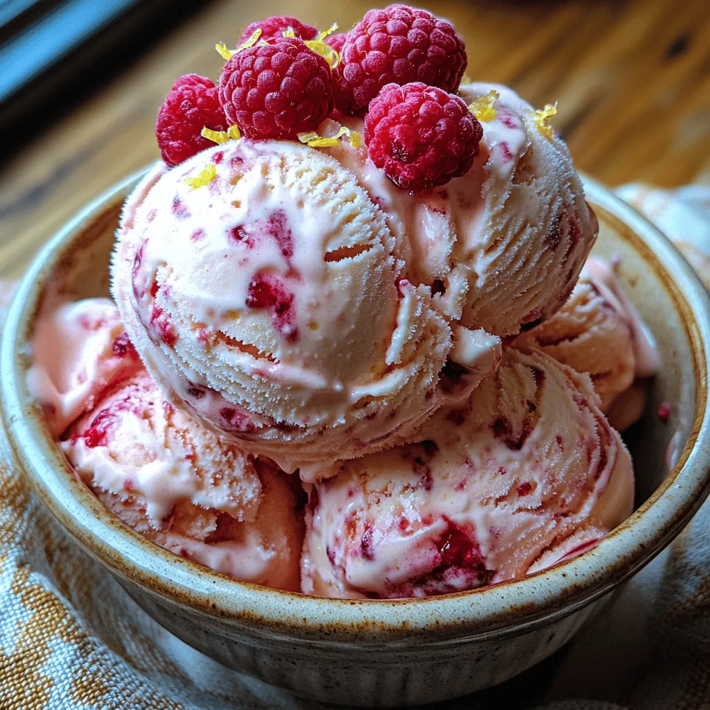 Lemon Raspberry Whirl Ice Cream Recipe