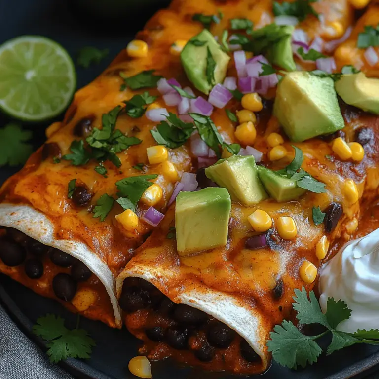 If you're on the lookout for a delectable and satisfying vegetarian dish, look no further than Spicy Black Bean Enchiladas Fiesta. This vibrant recipe offers a mouthwatering combination of flavors and textures that are sure to please both vegetarians and meat-lovers alike. Enchiladas, a staple of Mexican cuisine, provide a warm, comforting experience, and when filled with spicy black beans and topped with rich enchilada sauce, they become an irresistible treat.