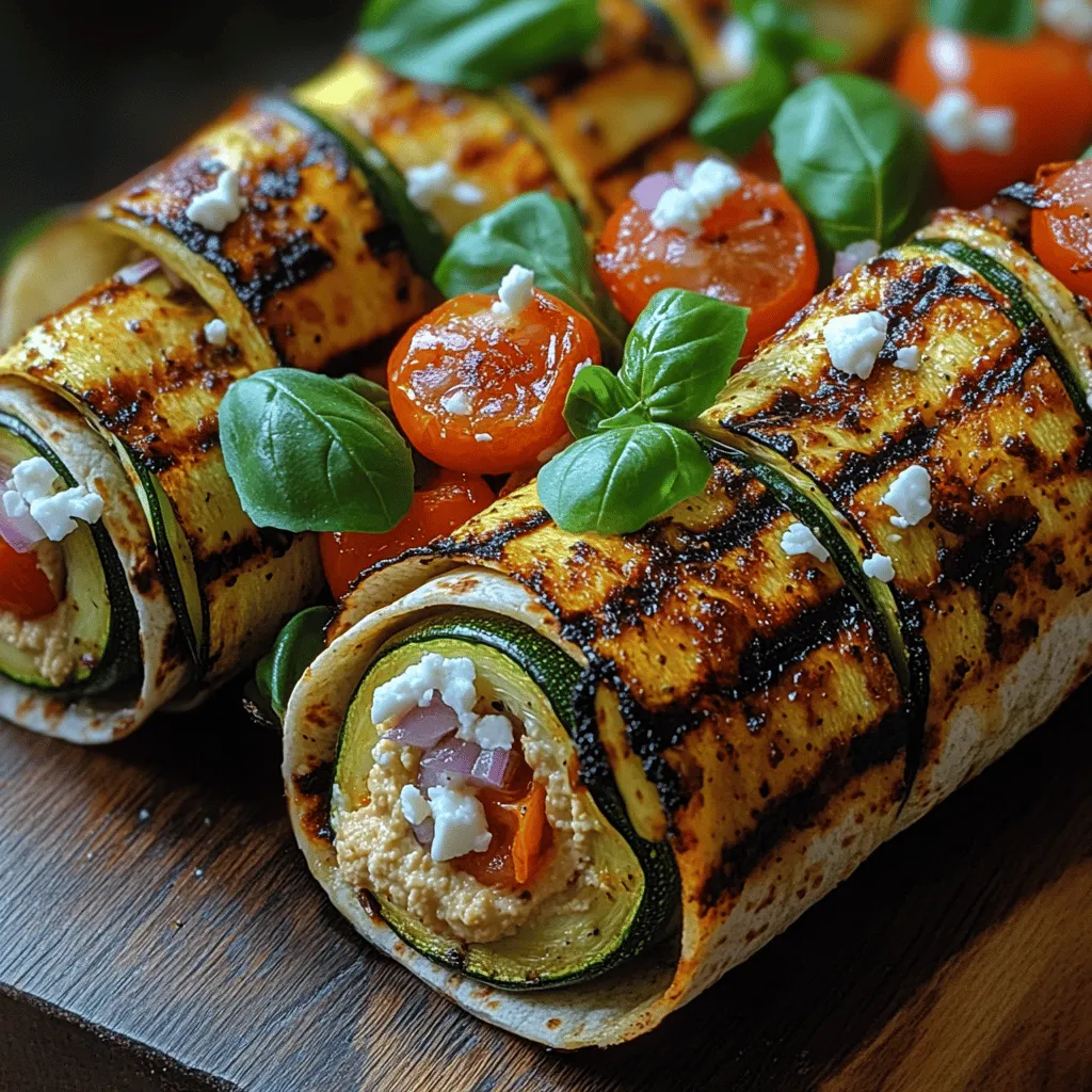 In the world of quick and healthy meals, Grilled Zucchini Hummus Wraps stand out as a vibrant and delicious option that is perfect for lunch or a light dinner. This recipe not only boasts an assortment of flavors and textures but also highlights the versatility of wraps in meal preparation. Whether you're packing lunch for work, preparing a meal for a picnic, or just looking for a quick and healthy dinner solution, these wraps can be tailored to fit your needs and preferences.