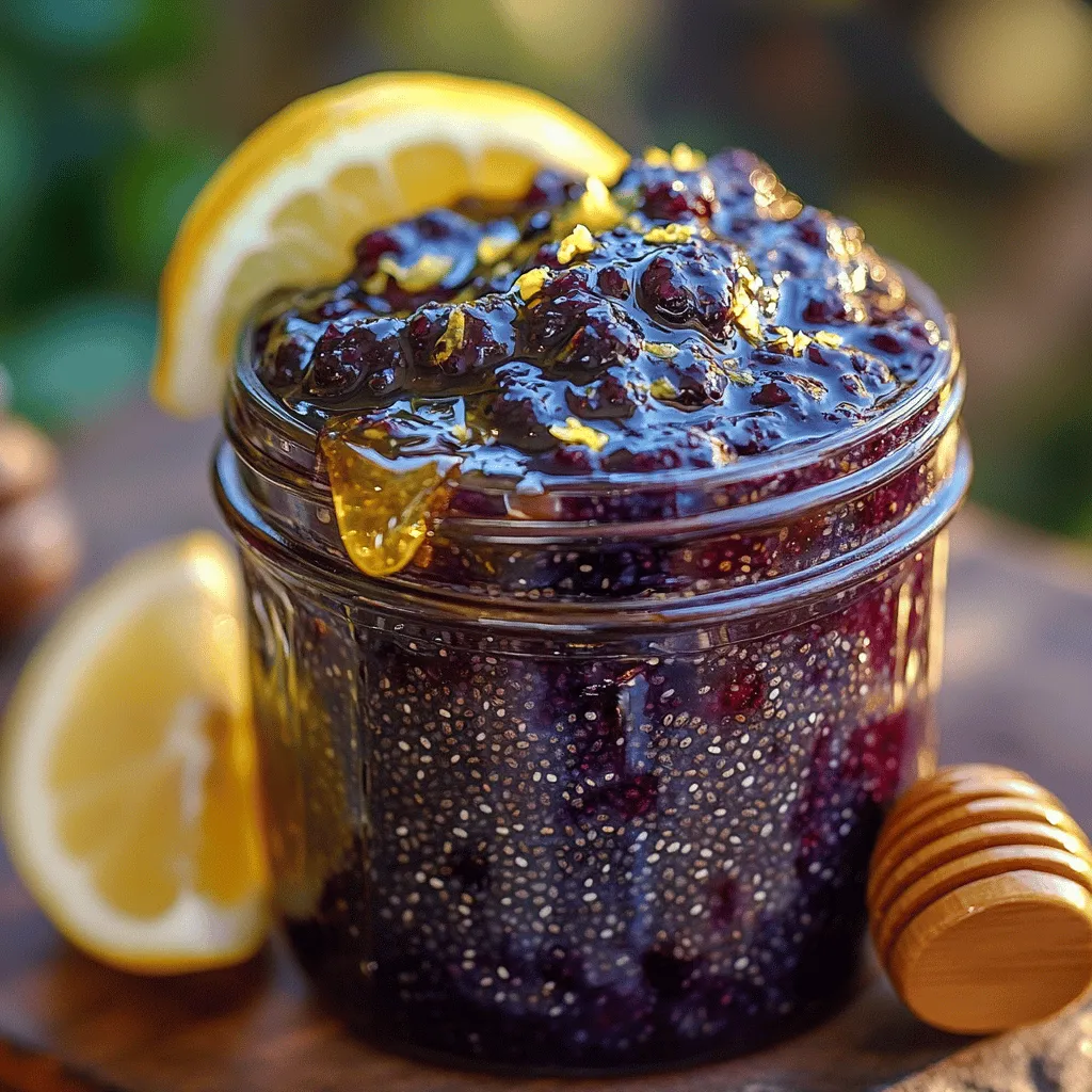 Delightful Zesty Blueberry Lemon Chia Jam: A Healthy Homemade Treat
