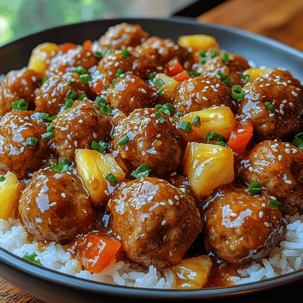 The foundation of any great meatball lies in its ingredients. For Sweet and Sour Pineapple Meatballs, you have a choice between ground pork or chicken, both of which bring their distinct flavors to the dish. Ground pork is slightly fattier, which helps in achieving juicy meatballs, while ground chicken offers a leaner alternative without sacrificing taste.