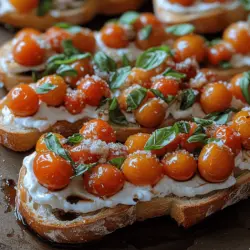 Bruschetta, a delightful Italian appetizer, has captured the hearts (and taste buds) of food lovers around the world. Among the myriad of variations, the Tangy Tomato Cream Bruschetta stands out as a vibrant and flavorful option, perfect for any occasion. This recipe combines the fresh vibrancy of cherry tomatoes with a creamy spread that adds a unique twist to the classic dish. Whether you're hosting a gathering, enjoying a casual evening snack, or simply looking for a way to elevate your culinary repertoire, this bruschetta is sure to impress your guests with its burst of flavor and appealing presentation.