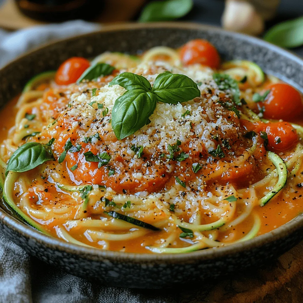 In recent years, the culinary world has seen a remarkable shift towards healthier eating habits, with many individuals seeking alternatives to traditional pasta dishes. One such alternative that has gained immense popularity is zoodles—zucchini noodles that serve as a low-carb, gluten-free substitute for pasta. Zoodles are not just a trend; they represent a lifestyle choice that embraces nutritious ingredients without compromising on flavor. Today, we’re excited to introduce the Roasted Red Pepper Zoodle Bowl, a delightful dish that encapsulates the essence of healthy eating while being incredibly easy to prepare.