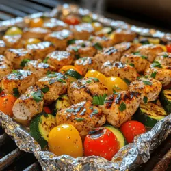 Grilled Chicken Veggie Foil Packs Recipe