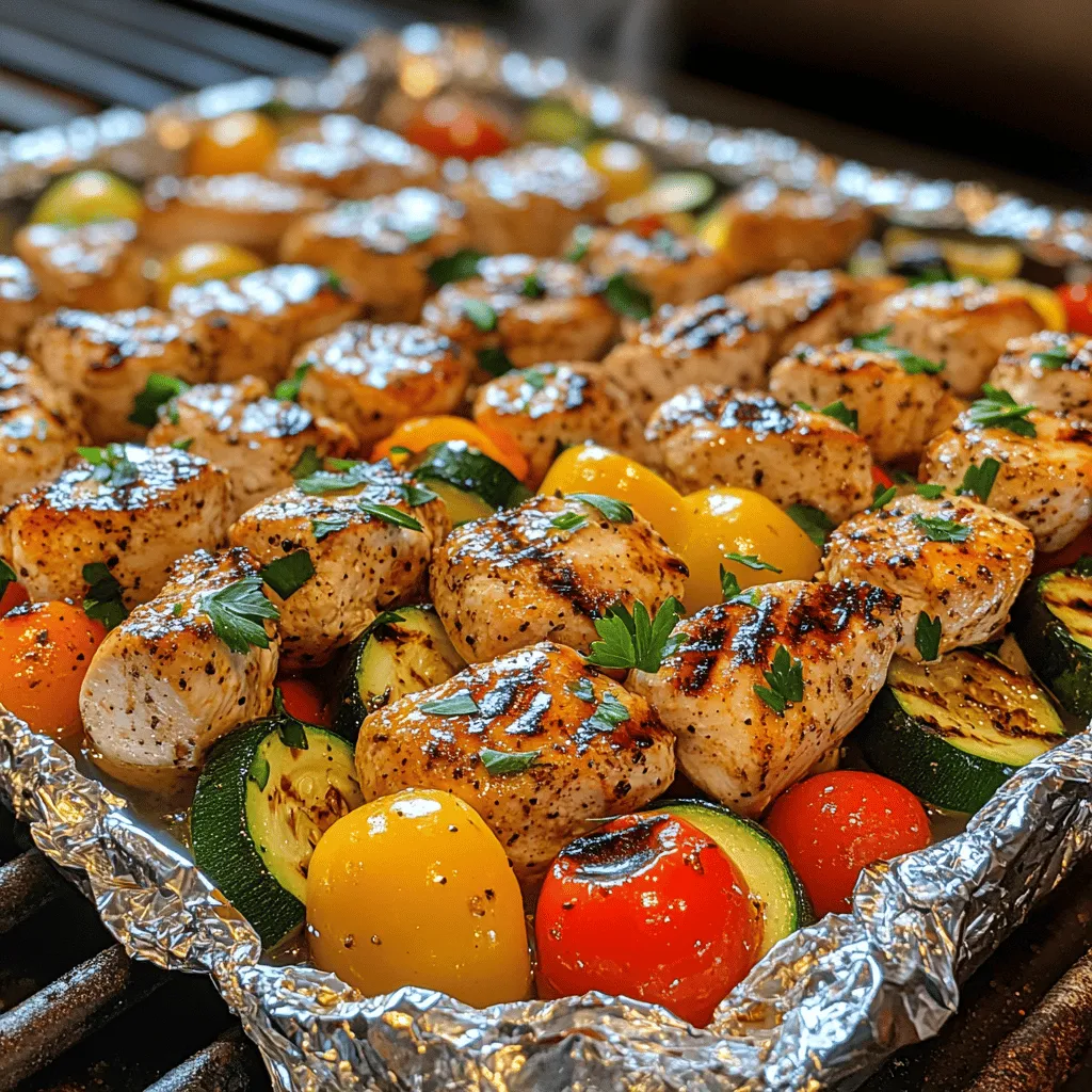 Grilled Chicken Veggie Foil Packs Recipe