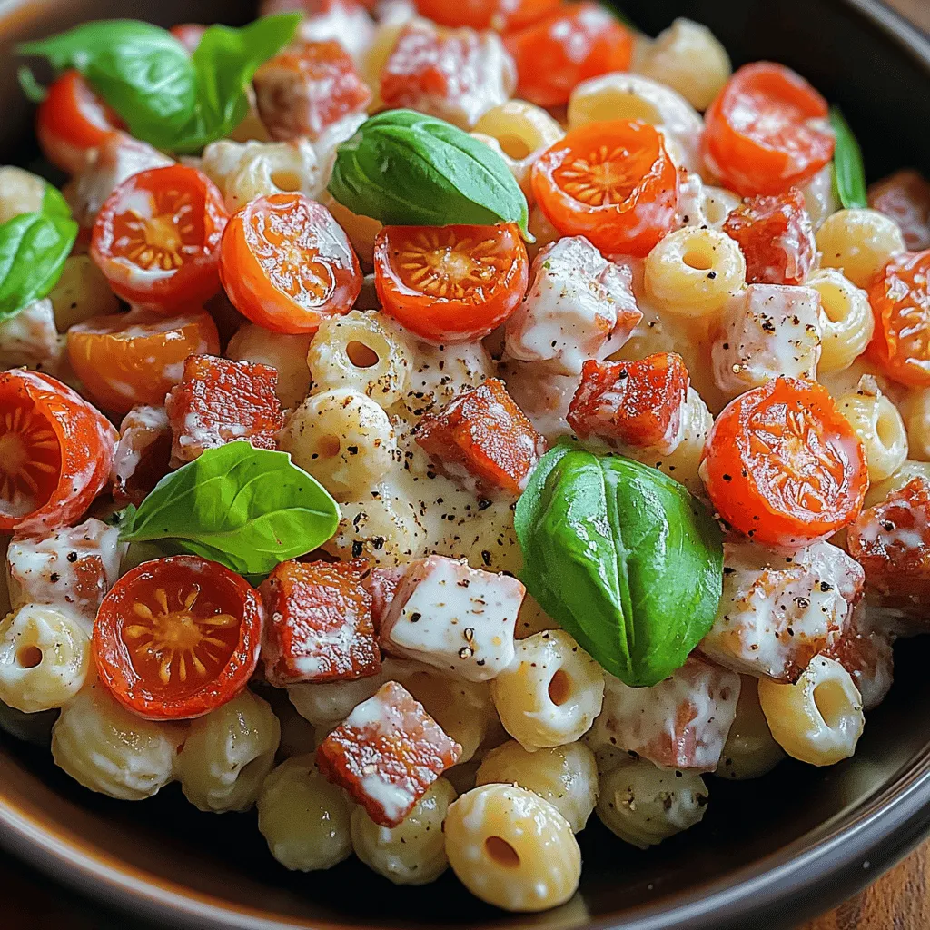If you're in search of a dish that marries the classic flavors of a beloved sandwich with the satisfying heartiness of pasta, look no further than the delightful BLT Pasta Salad. This recipe takes the iconic combination of bacon, lettuce, and tomato, and transforms it into a pasta salad that is not only visually stunning but also bursting with flavor. The appeal of this dish lies in its versatility; it can serve as a refreshing side at barbecues, a delectable main course for lunch, or even a crowd-pleasing contribution to potlucks and family gatherings.