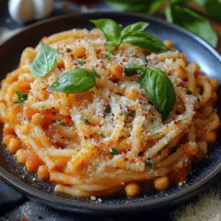 Tomato Basil Chickpea Pasta: A Flavorful and Nutritious Delight