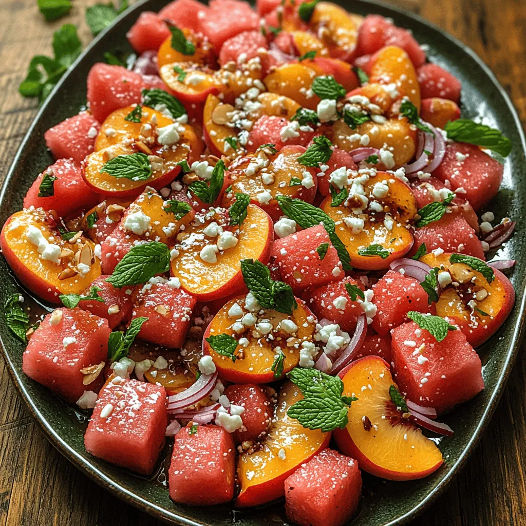 As the sun blazes and the days stretch longer, there's nothing quite like a refreshing salad that captures the essence of summer. The Summer Bliss Peach Watermelon Salad is a celebration of seasonal produce, combining juicy peaches and sweet watermelon for an irresistibly flavorful dish. This vibrant salad is not only a feast for the eyes but also a delight for the palate, making it the perfect addition to your summer gatherings, picnics, or barbecues.