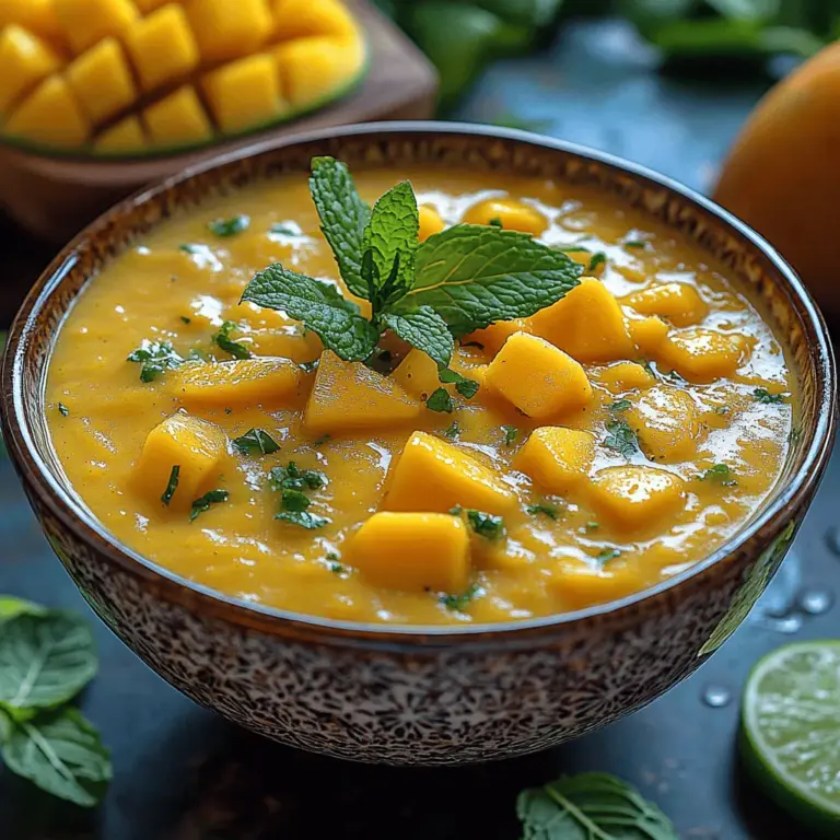 As the warm sun begins to dominate the skies and summer breezes sweep through, many of us find ourselves seeking refreshing dishes that tantalize our taste buds while keeping us cool. Chilled soups have become a beloved choice for those hot days, offering a unique blend of flavors and textures that can invigorate the palate. Among these delightful recipes, Chilled Mango Soup with Mint stands out, capturing the essence of summer in a bowl.
