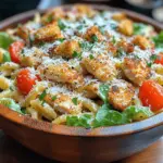 Caesar salads have long been a staple on restaurant menus and at family gatherings, celebrated for their creamy dressing, crunchy croutons, and refreshing greens. On the other hand, pasta salads offer a delightful way to incorporate a variety of flavors and textures into a single dish, making them perfect for summer barbecues and potlucks. Imagine combining the best elements of both these beloved dishes into one spectacular creation. Enter the Crispy Chicken Caesar Pasta Salad. This vibrant dish is a delightful fusion of crispy chicken, rotini pasta, and a medley of fresh ingredients that elevate the classic Caesar salad to new heights.