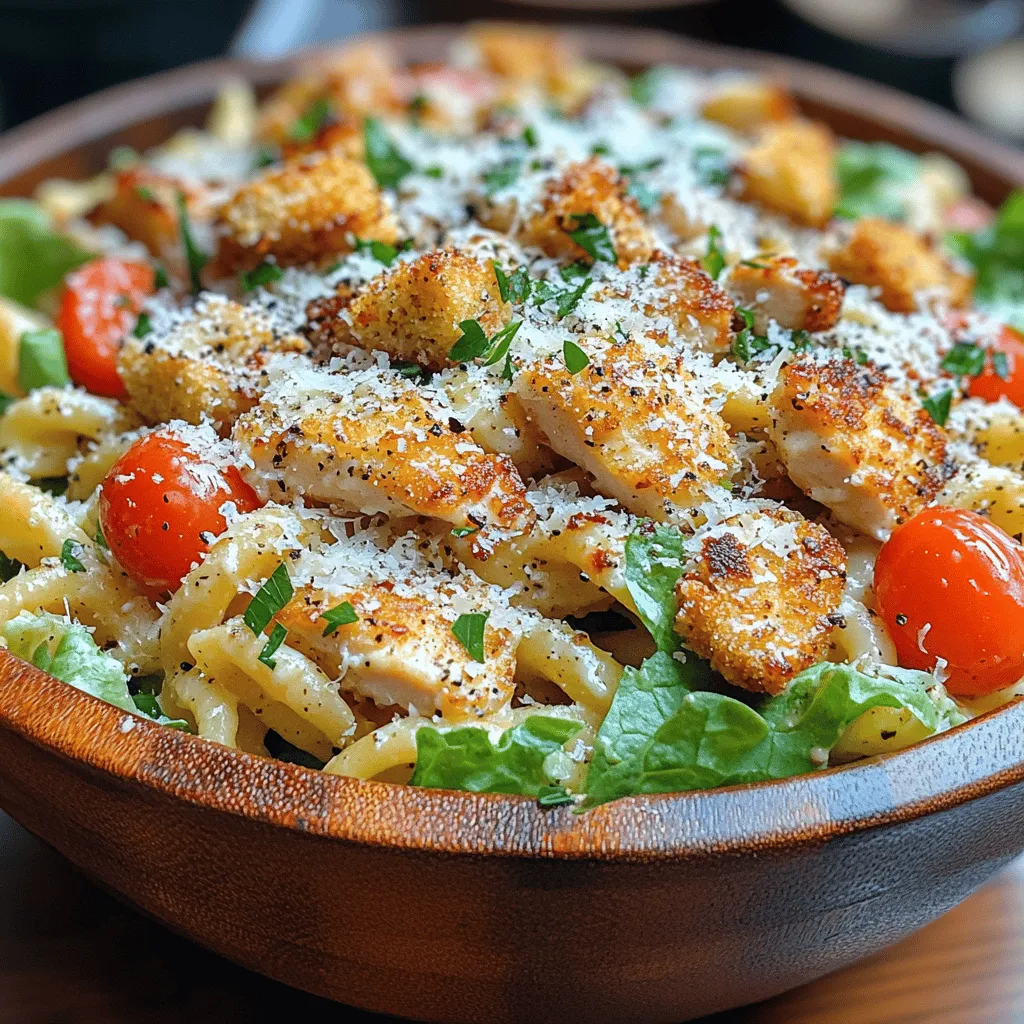 Caesar salads have long been a staple on restaurant menus and at family gatherings, celebrated for their creamy dressing, crunchy croutons, and refreshing greens. On the other hand, pasta salads offer a delightful way to incorporate a variety of flavors and textures into a single dish, making them perfect for summer barbecues and potlucks. Imagine combining the best elements of both these beloved dishes into one spectacular creation. Enter the Crispy Chicken Caesar Pasta Salad. This vibrant dish is a delightful fusion of crispy chicken, rotini pasta, and a medley of fresh ingredients that elevate the classic Caesar salad to new heights.