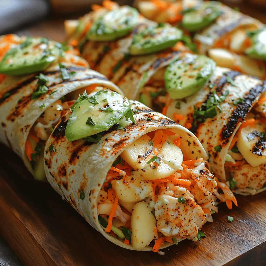 Grilled Chicken Apple Slaw Wraps Recipe