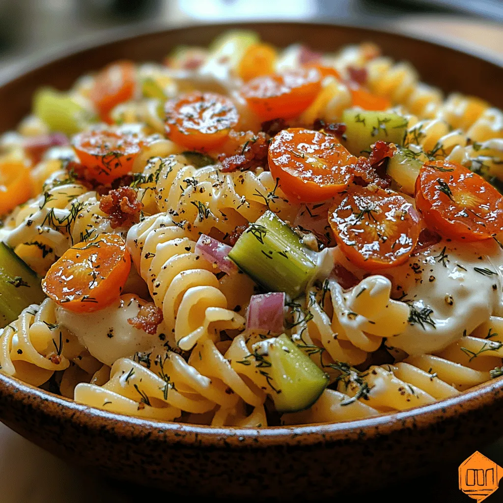 Welcome to the delightful world of pasta salads! Today, we’re diving into a refreshing and tangy dish that has quickly become a favorite among food enthusiasts: Creamy Dill Pickle Pasta Salad. This unique recipe marries the comfort of creamy pasta with the zesty crunch of dill pickles, creating a salad that is not only satisfying but also bursting with flavor. The origins of this pasta salad can be traced back to classic picnic fare, where the combination of creamy textures and bright, pickled flavors perfectly complements outdoor gatherings, family reunions, and potlucks.