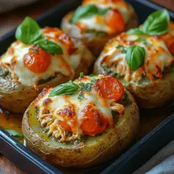 The foundation of any great dish lies in its ingredients, and the Pesto Chicken Stuffed Potatoes are no exception. Here’s a closer look at the core components of this recipe:
