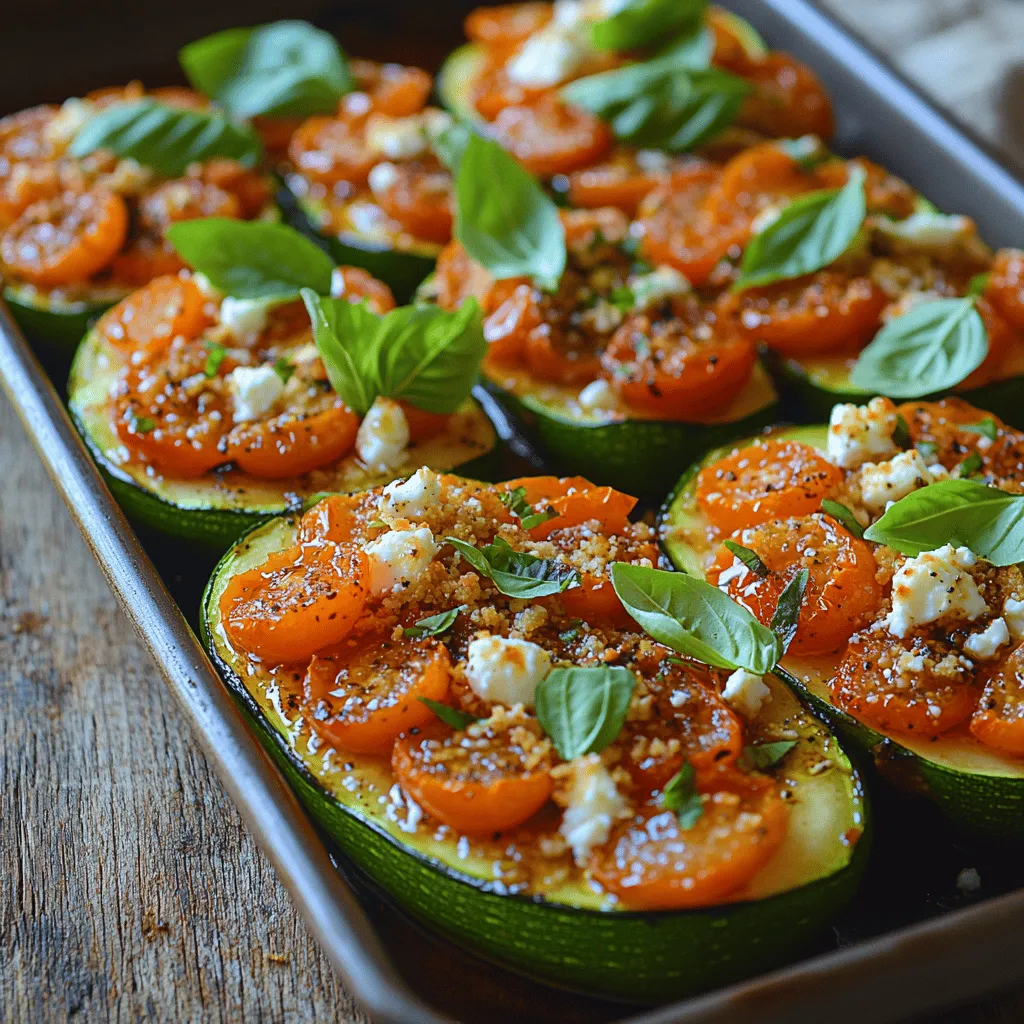 If you're searching for a dish that is both vibrant and healthy, look no further than Zesty Tomato Feta Zucchini Boats. This delightful recipe brings together the fresh flavors of garden vegetables with the creamy tang of feta cheese, creating a dish that is not only visually appealing but also packed with nutrients. The combination of zucchini, cherry tomatoes, garlic, and fresh herbs creates a medley of tastes that will tantalize your taste buds and impress your guests.